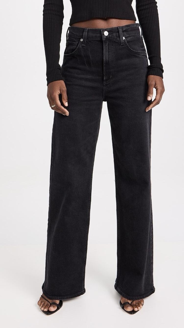 Citizens of Humanity Paloma High Rise Straight Leg Black Denim Jeans Size 31
